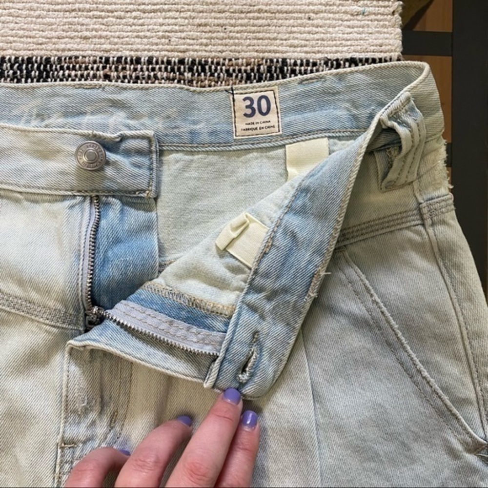 Free People Side Car Mini Skirt denim raw hem - Picture 11 of 16